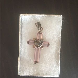 Light Pink Cross Pendant